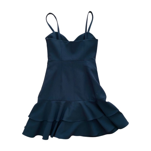 Cinq à Sept Navy Embroidered Cocktail Dress – Size 4 - Picture 4 of 9